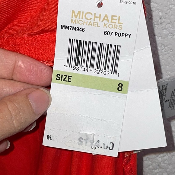 MICHAEL MICHAEL KORS Blouson Full Coverage Tie Halter One Piece Swimsuit 8 - Picture 8 of 9